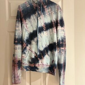 Hard Tail Forever Tie-Dye Hoodie in Blue and Pink